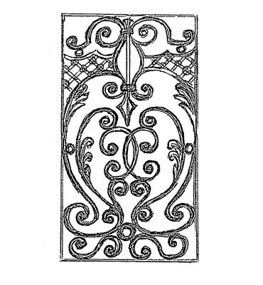 pièce élément ferronnier serrurier Panneau décoratif 900 x 500 Section 16x8 ACIER FER FORGE LISSE Ref: BRF6-210
