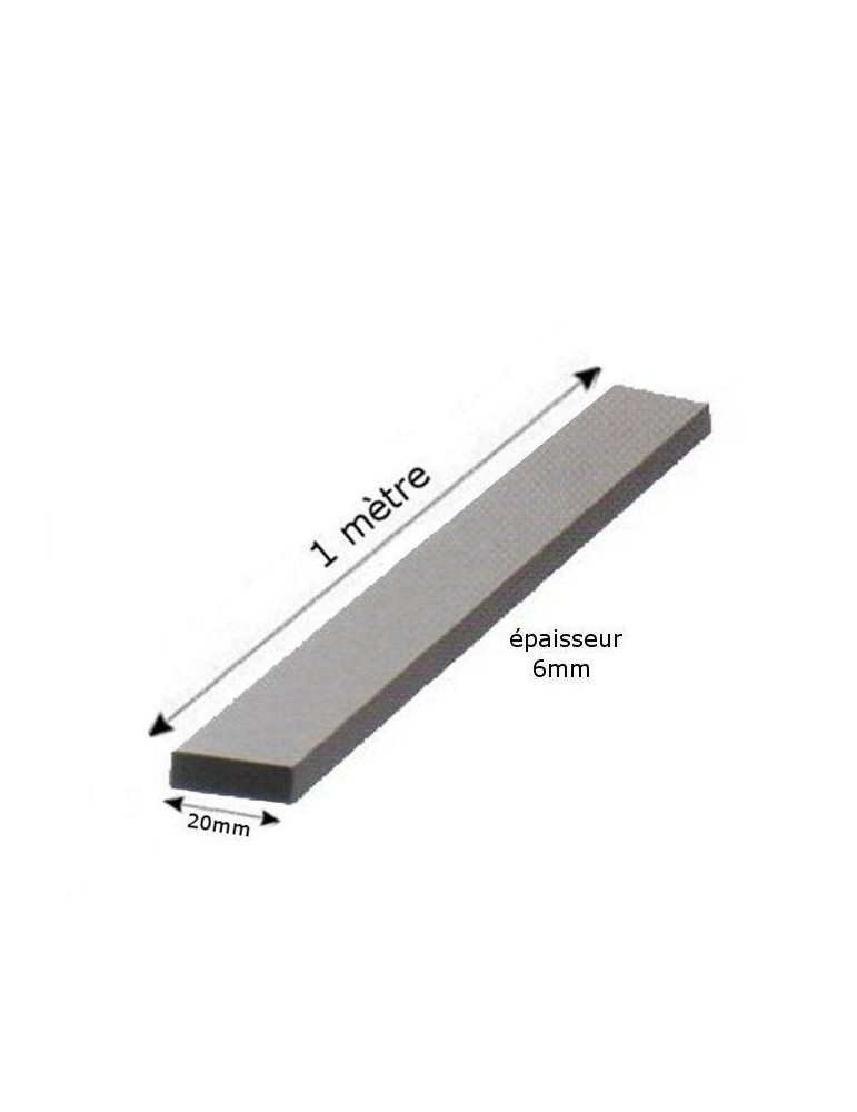 pièce élément ferronnier serrurier Barre LISSE PLAT Longueur 1000 Section 20x6 ACIER Ref: F59.504