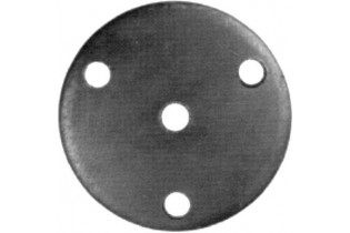 pièce élément ferronnier serrurier Plaque de fixation ronde pour poteau de départ Hauteur 8 Diamètre 60 ACIER Ref: F55.701