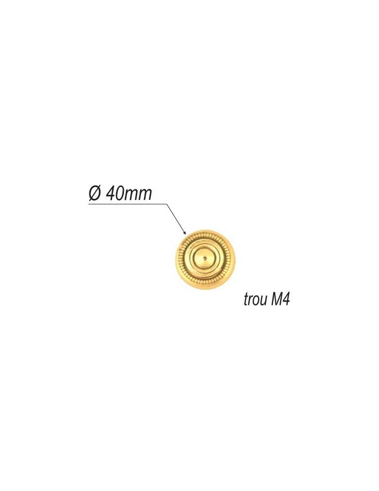 pièce élément ferronnier serrurier Rosace en laiton poli pour portail Diamètre 40 LAITON Ref: F61.428