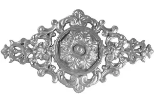pièce élément ferronnier serrurier Palmette 390 x 200 ALUMINIUM Ref: F61-162