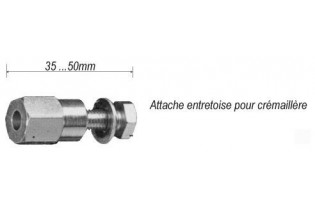 pièce élément ferronnier serrurier Attache entretoise pour crémaillère Longueur 50 ACIER Ref: F66.142