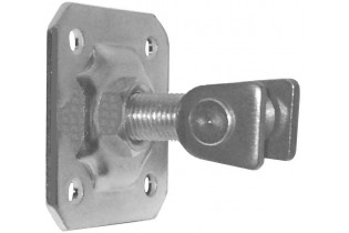 pièce élément ferronnier serrurier Gond réglable avec platine 100 x 100 Hauteur 60 Section 21x38 ACIER Ref: F66.230