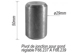 pièce élément ferronnier serrurier Pivot de jonction pour portail Longueur 50 Diamètre 29 ACIER Ref: F66.248