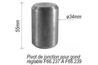 pièce élément ferronnier serrurier Pivot de jonction pour portail Longueur 55 Diamètre 34 ACIER Ref: F66.249