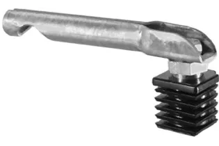 Pivot haut avec patte à cheviller pour portail Largeur 35 Hauteur 140 Diamètre 20 ACIER Re...