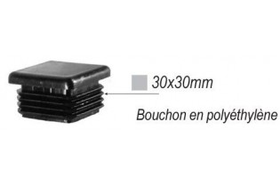 pièce élément ferronnier serrurier Bouchon en polyéthylène 30 x 30 ACIER Ref: F66.267