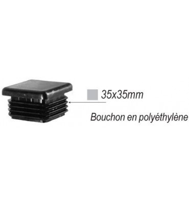 pièce élément ferronnier serrurier Bouchon en polyéthylène Largeur 35 Hauteur ACIER Ref: F66.268