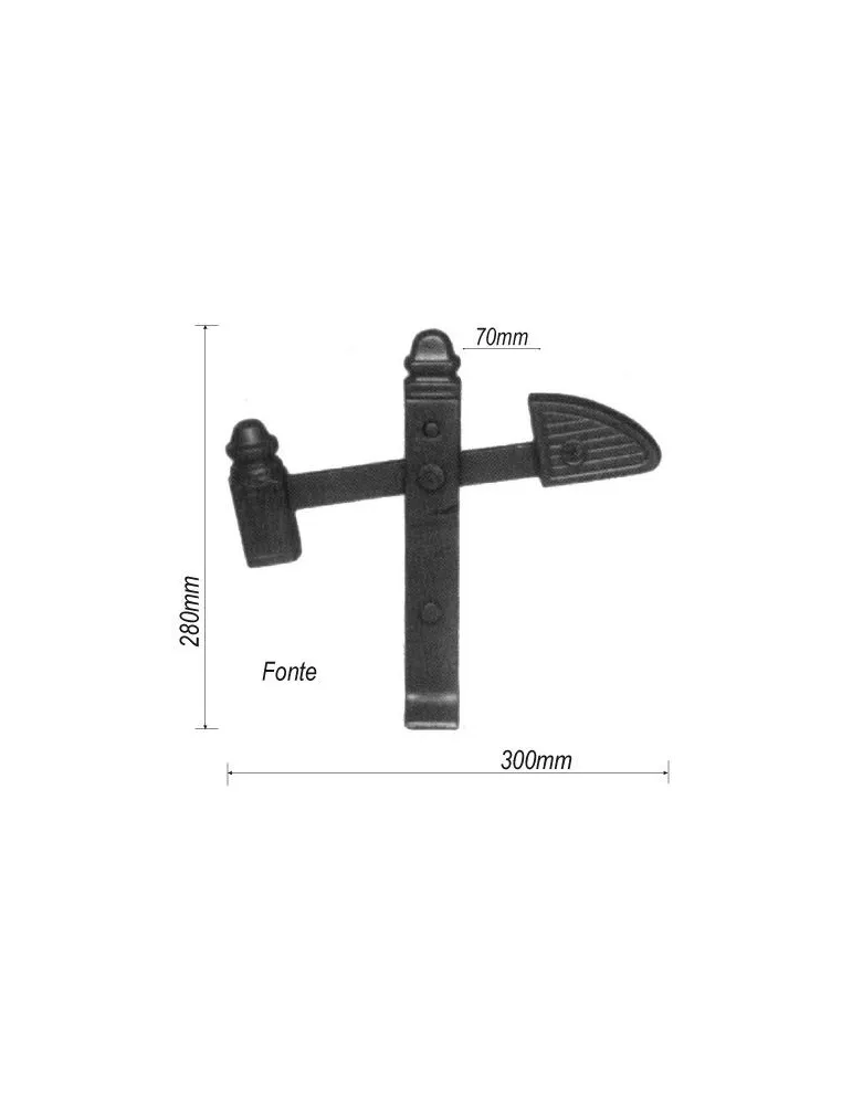 pièce élément ferronnier serrurier Butoir de porte 300 x 280 FONTE Ref: F66.410