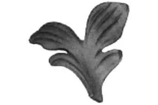 pièce élément ferronnier serrurier Feuillage épais 80 x 76 ACIER Ref: F68.309