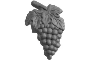 pièce élément ferronnier serrurier Grappe de raisin 135 x 85 ACIER Ref: F68.318