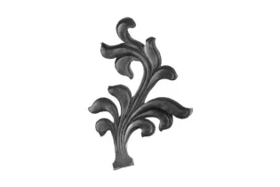 pièce élément ferronnier serrurier Feuillage épais 215 x 150 ACIER Ref: F68.327