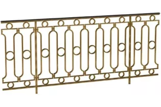 élément prêt à poser Balustrades Chinon - avec main courante et peinture d'apprêt 1400 x 910 FONTE Ref: F68.508