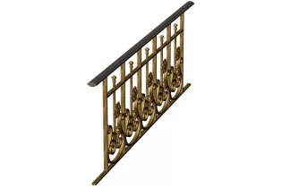 élément prêt à poser balustrade Arc en Barois 930 x 500 FONTE Ref: F68.515