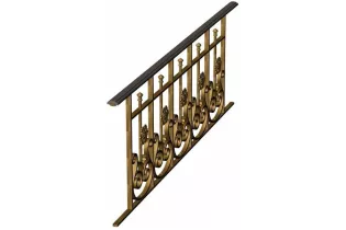 élément prêt à poser balustrade Arc en Barois 930 x 500 FONTE Ref: F68.520