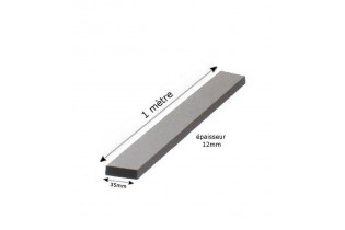 pièce élément ferronnier serrurier Barre LISSE PLAT Longueur 1000 Section 35x12 ACIER Ref: F59.532