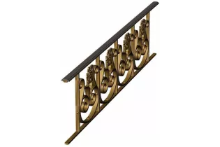 élément prêt à poser balustrade Arc en Barois 930 x 275 FONTE Ref: F68.551