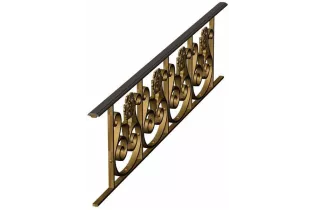 élément prêt à poser balustrade Arc en Barois 815 x 275 FONTE Ref: F68.556