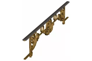 élément prêt à poser Barres d'appui Chenonceau - Brut de fonderie 700 x 200 FONTE Ref: F68.579