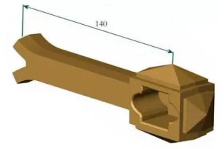 élément prêt à poser Fixation En Façade 140 x 70 Section 42x24 FONTE Ref: F-EF1