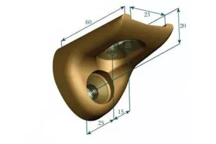 élément prêt à poser Fixation Entre Tableaux 60 x 23 Hauteur 20 FONTE Ref: F-ET1