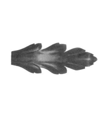 pièce élément ferronnier serrurier Feuille d'acanthe 91 x 33 Hauteur 11 ACIER Ref: GAC091F2