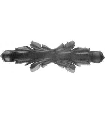 pièce élément ferronnier serrurier Feuille d'acanthe (rosace culot) 195 x 40 LAITON Ref: GAC195F1