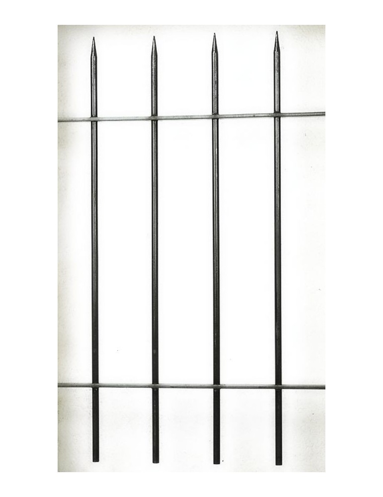 élément prêt à poser Grilles de fenêtre Série Eco - Grille BAGNOLET 125 x 100 Diamètre 14 ACIER FER FORGE LISSE Ref: GBAGNOLE...