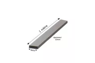 pièce élément ferronnier serrurier Barre LISSE PLAT Longueur 1000 Section 50x10 ACIER Ref: F59.544
