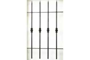 élément prêt à poser Grilles de fenêtre Série Eco - Grille BRY 125 x 120 Diamètre 14 ACIER FER FORGE LISSE Ref: GBRY120X125