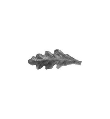 pièce élément ferronnier serrurier Feuille de Chêne gauche 96 x 32 LAITON Ref: GCH097F1