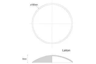 pièce élément ferronnier serrurier Embouti circulaire Hauteur 14 Diamètre 140 LAITON Ref: GE1140F1