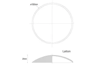 pièce élément ferronnier serrurier Embouti circulaire Hauteur 20 Diamètre 160 LAITON Ref: GE1160F1