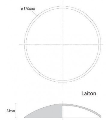 pièce élément ferronnier serrurier Embouti circulaire Hauteur 23 Diamètre 170 LAITON Ref: GE1170F1