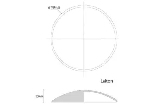 pièce élément ferronnier serrurier Embouti circulaire Hauteur 23 Diamètre 170 LAITON Ref: GE1170F1