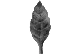 pièce élément ferronnier serrurier Feuille de cerisier 78 x 23 LAITON Ref: GFC078F1