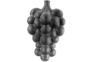 pièce élément ferronnier serrurier Grappe de raisin 47 x 31 LAITON Ref: GGR047F1