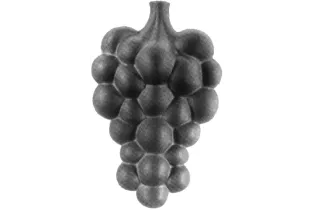 pièce élément ferronnier serrurier Grappe de raisin 47 x 31 ACIER Ref: GGR047F2