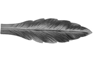 pièce élément ferronnier serrurier Feuille de Laurier 59 x 21 LAITON Ref: GLA059F1