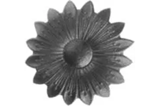 pièce élément ferronnier serrurier Fleur de Marguerite Longueur 49 LAITON Ref: GMA049F1