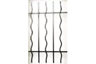 élément prêt à poser Grilles de fenêtre Série Eco - MONTMARTRE 95 x 80 Diamètre 14 ACIER FER FORGE LISSE Ref: GMONTMARTRE80X95