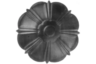 pièce élément ferronnier serrurier Rosace Hauteur 14 Diamètre 70 ACIER Ref: GRA070F2