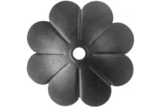 pièce élément ferronnier serrurier Rosace 74 x 74 Hauteur 9 Diamètre 11 LAITON Ref: GRB074F1