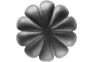 pièce élément ferronnier serrurier Rosace Hauteur 10 Diamètre 58 LAITON Ref: GRC058F1