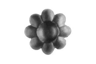 pièce élément ferronnier serrurier Rosace 25 x 25 Hauteur 5 Diamètre 6 LAITON Ref: GRD025F1