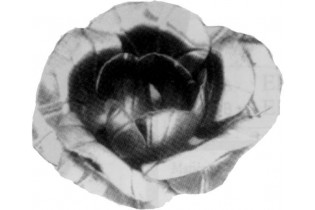 pièce élément ferronnier serrurier Fleur de Rose 44 x 44 LAITON Ref: GRO044F1