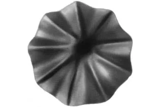 pièce élément ferronnier serrurier Etrusque ondulé Longueur 40 Diamètre 124 ACIER Ref: GT5124F2