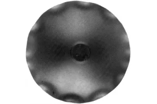 pièce élément ferronnier serrurier Etrusque bord ondulé Hauteur 22 Diamètre 110 LAITON Ref: GT6110F1