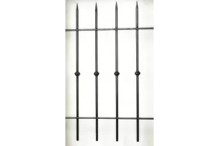 élément prêt à poser Grilles de fenêtre Série Eco - Grille VINCENNES 125 x 120 Diamètre 14 ACIER FER FORGE LISSE Ref: GVINCEN...