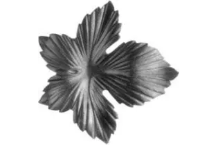 pièce élément ferronnier serrurier Feuille de Vigne Vierge 44 x 43 LAITON Ref: GVV043F1